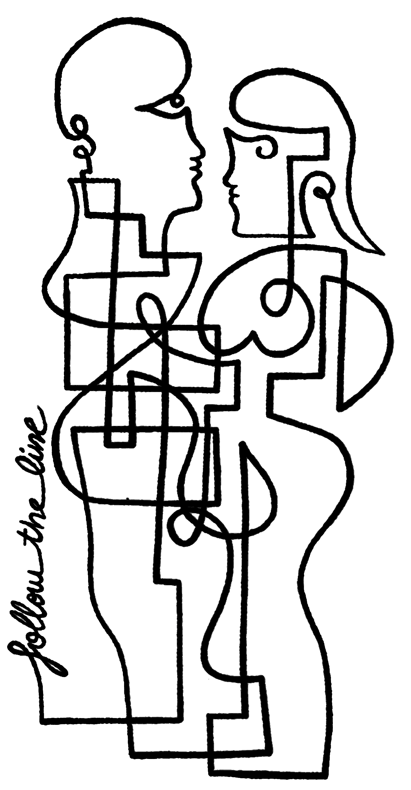 follow the line draw from the real store wall paint